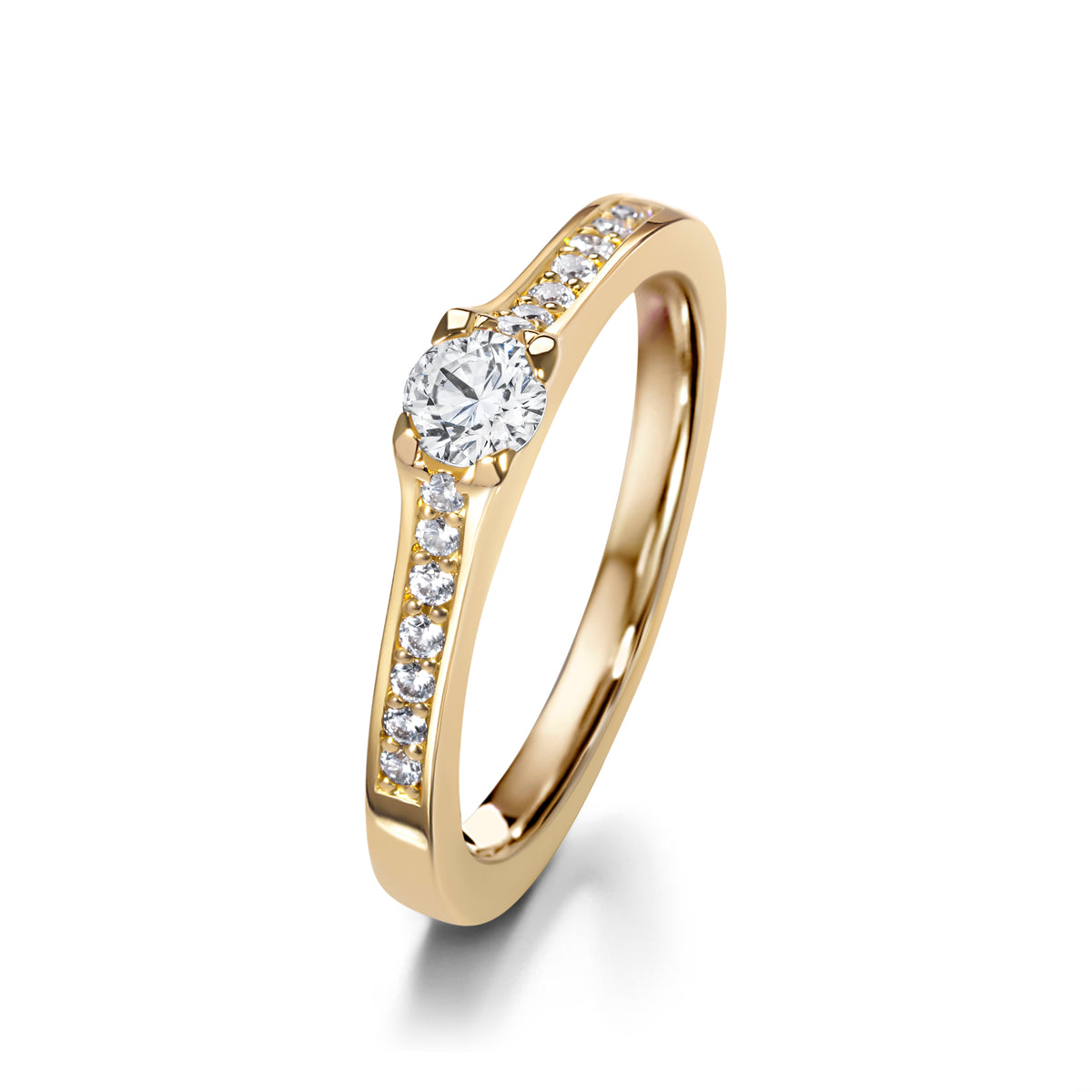 The Mountain of Desire ring wrapped in graceful diamonds 0.39 ct