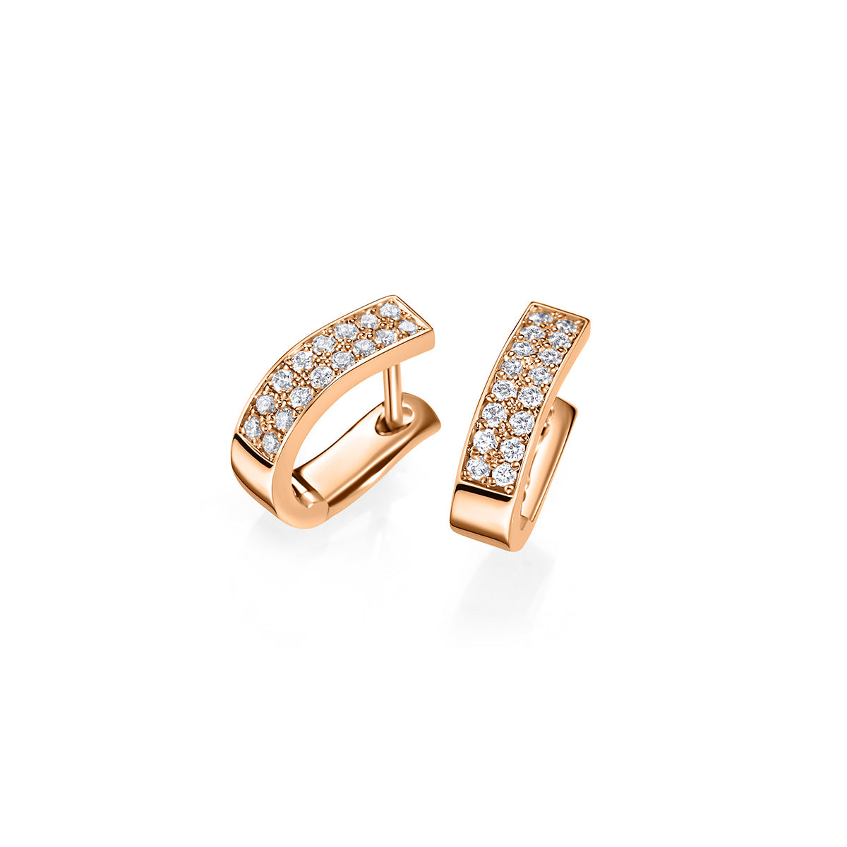 Diamond earrings, 0,32 ct